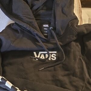 Vans Black Pullover Hoodie with White Logo
